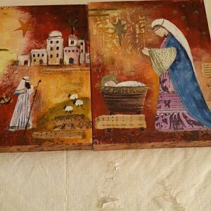 A pair of Nativity Scenes